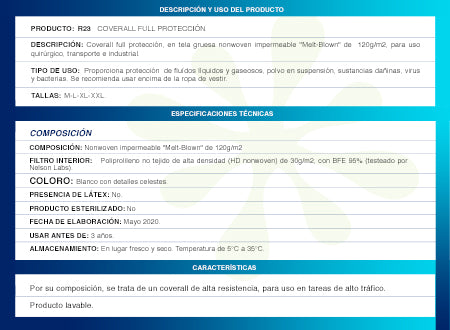 Coverall full protección