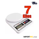 Balanza Pesa Digital para Cocina Comercio 0 A 7kg + Garantía